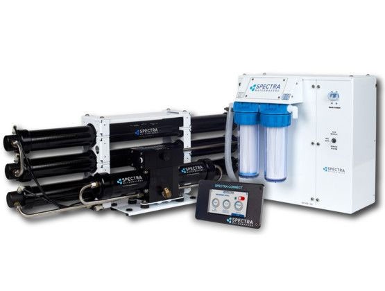 SPECTRA NEWPORT 1000C WATERMAKER The Newport 700c and 1000c systems use motor speed control technology, allowing for quiet operation on an inverter, using a generator, or straight off the batte
