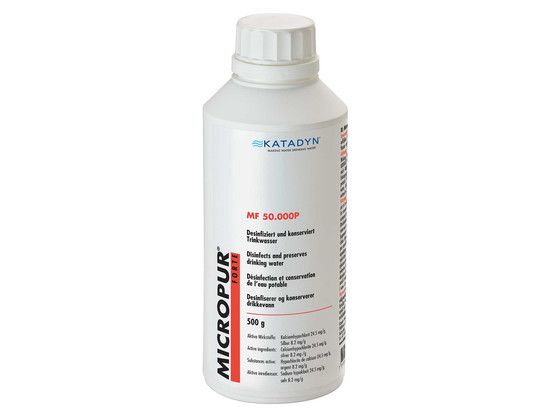 Fast and effective water disinfection for clear water.