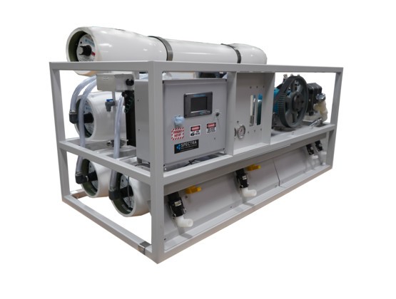 SPECTRA LB 14000 The LB 14,000 can desalinate water with amazingly little energy; as low a 8 watt hours per gallon or 2 watts per liter.